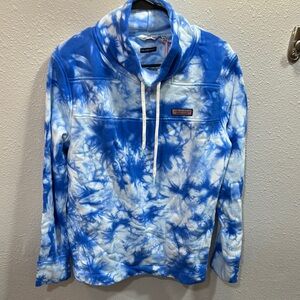 Vineyard Vines The Shep Funnel Neck Pullover NWT Medium Ocean Breeze